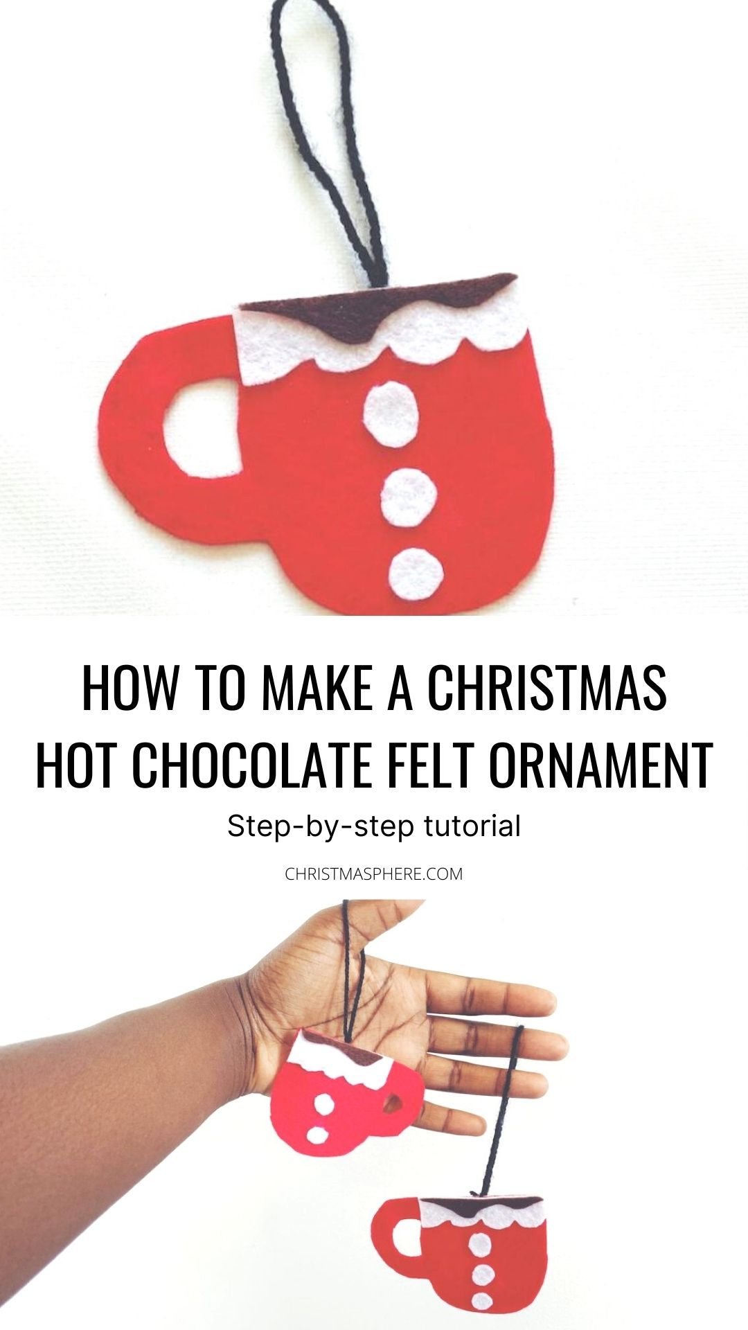 Christmas Hot Chocolate Felt Ornament