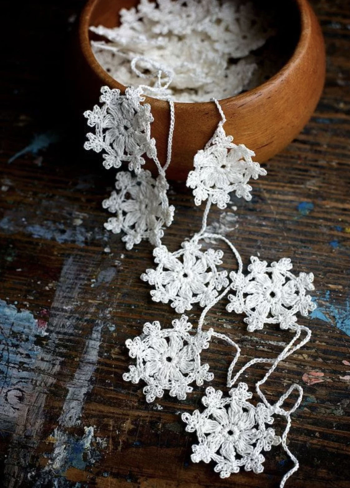 Crochet Snowflake Garland