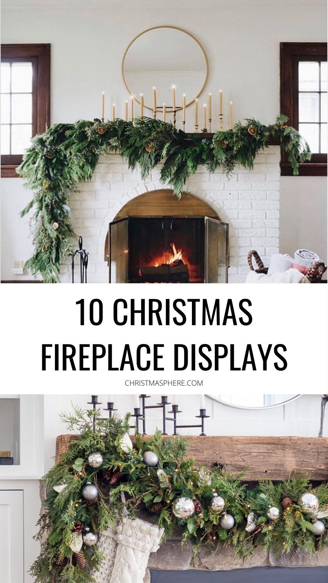 christmas fireplace displays