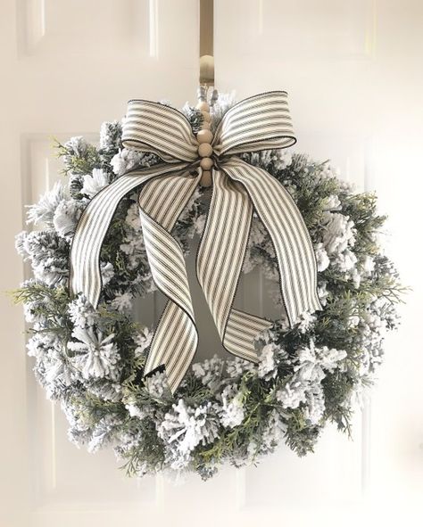 Snowy evergreen wreath