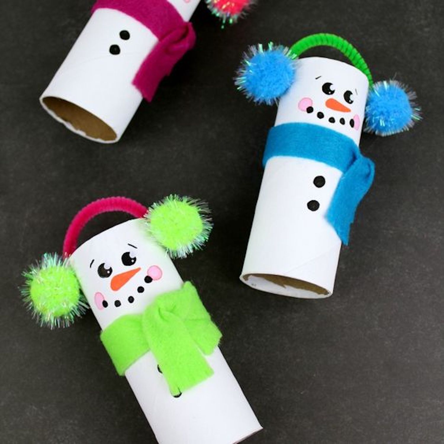 Toilet Roll Snowmen