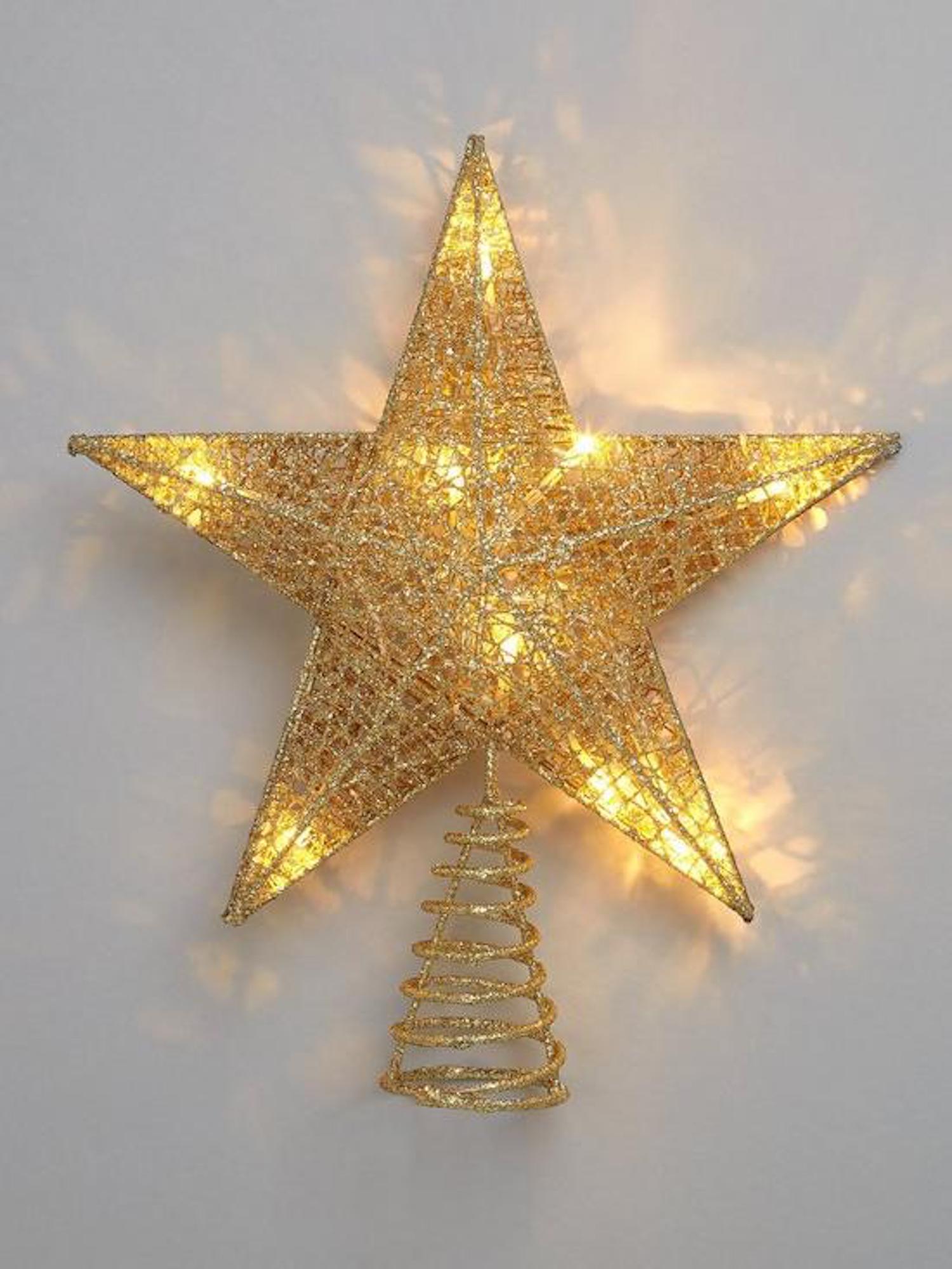 Gold Star Christmas Topper